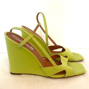 L’Intervalle Sz 41 Lime Green Sandal Wedge
